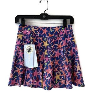 NWT Gottex Golf Tennis Starfish Pickleball Skort Skirt Size Small Ball Short $82